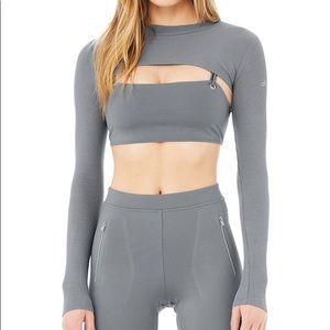 Alo Thrill Seeker Shrug in Slate Blue